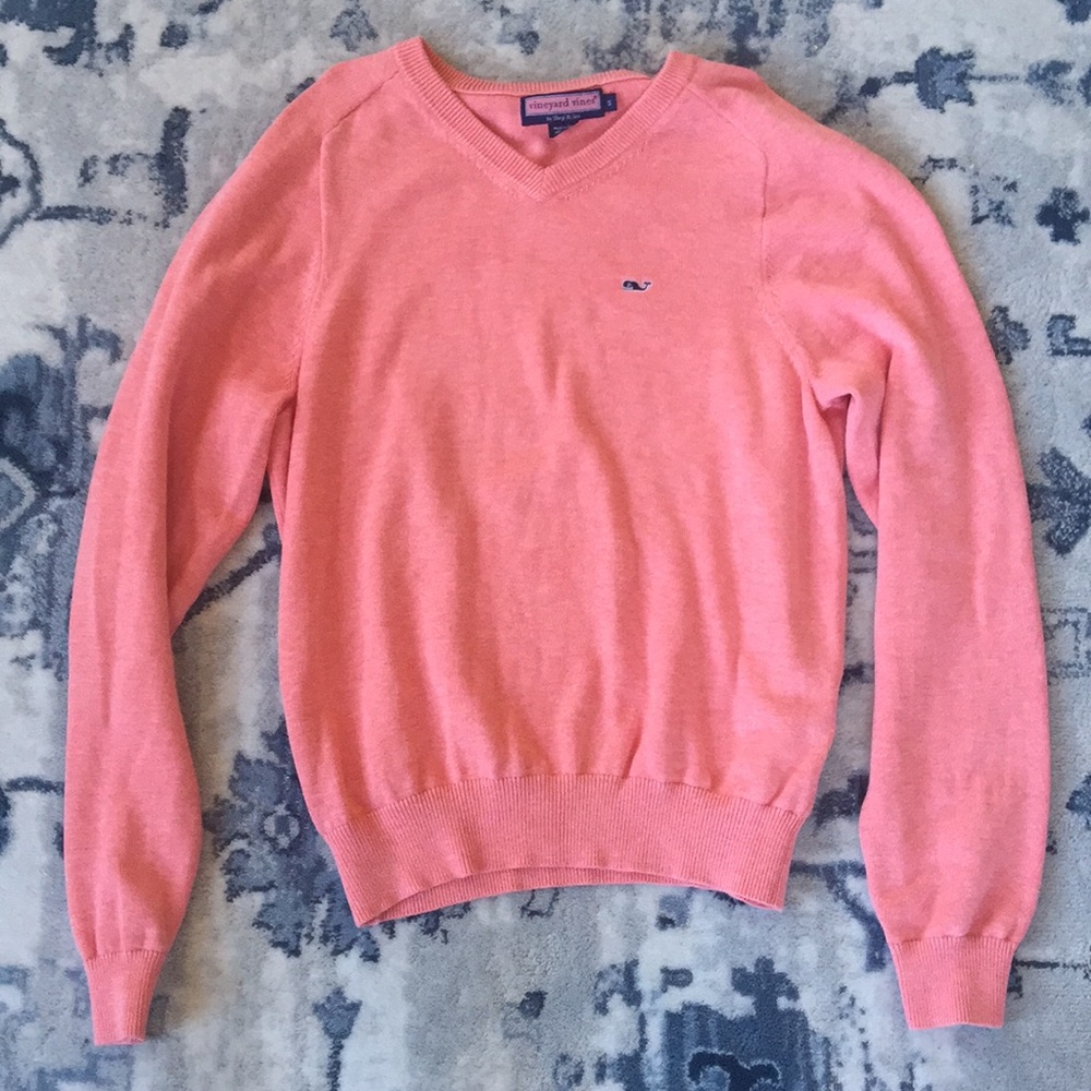 Vineyard Vines Pink V-Neck Sweater
